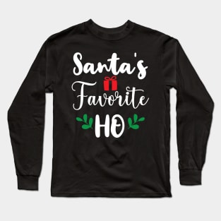 Santa's Favorite Ho, Xmas Christmas Gifts Long Sleeve T-Shirt